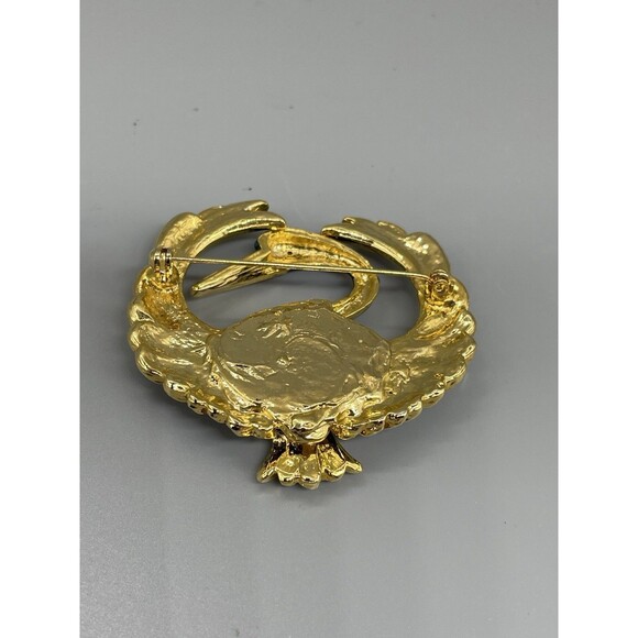 Vintage Unsigned Enamel Green Eyed Blue Jelly Belly Peacock Colorful Brooch Pin - Picture 2 of 4